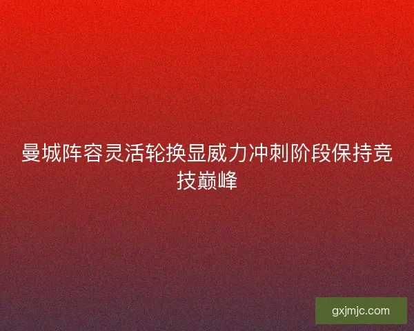 曼城阵容灵活轮换显威力冲刺阶段保持竞技巅峰
